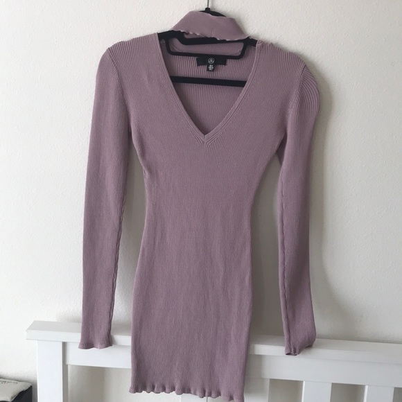 Missguided Dresses & Skirts - Choker Lilac Bodycon Mini Dress